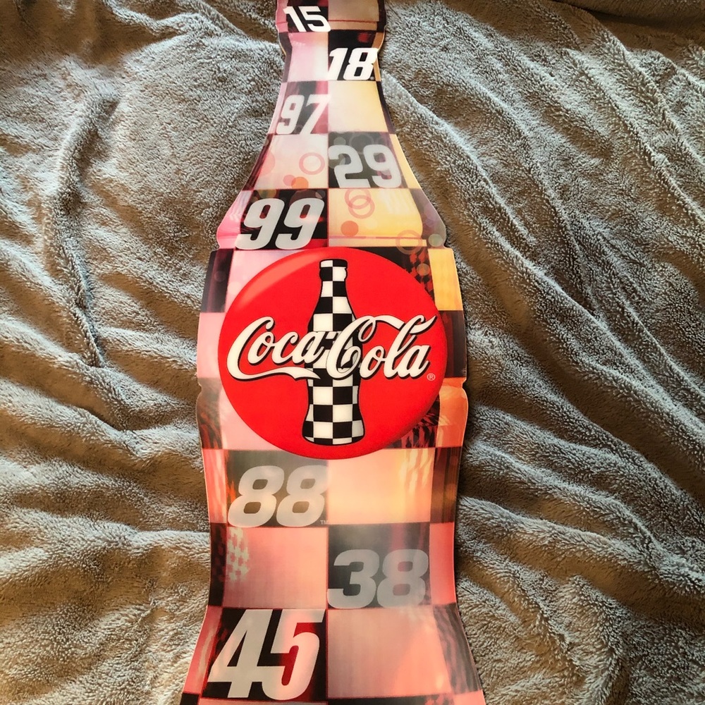 Vintage coca-cola x nascar holographic sign
